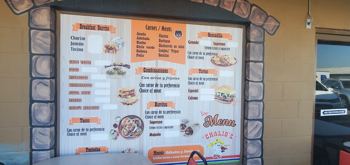 Tacos y Tortas Chalio's 4 Menu - Image 3